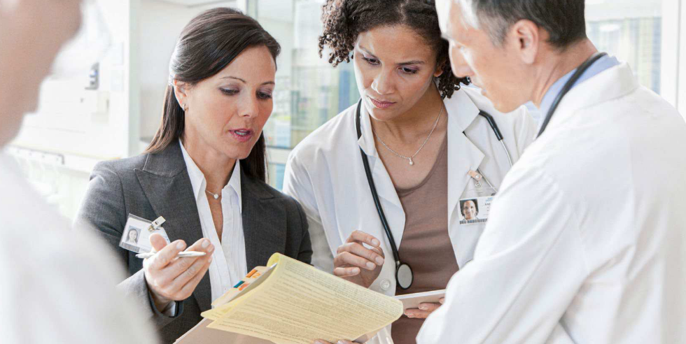 Group of doctors talking