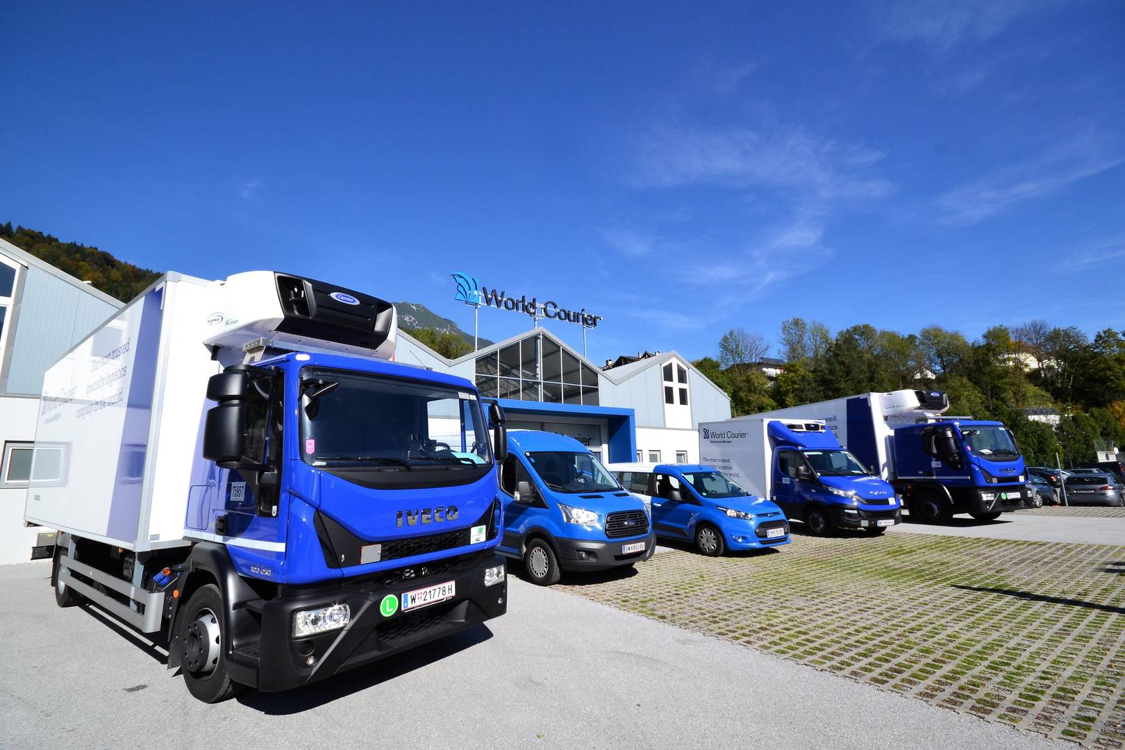 World Courier's fleet of shipping vehicles