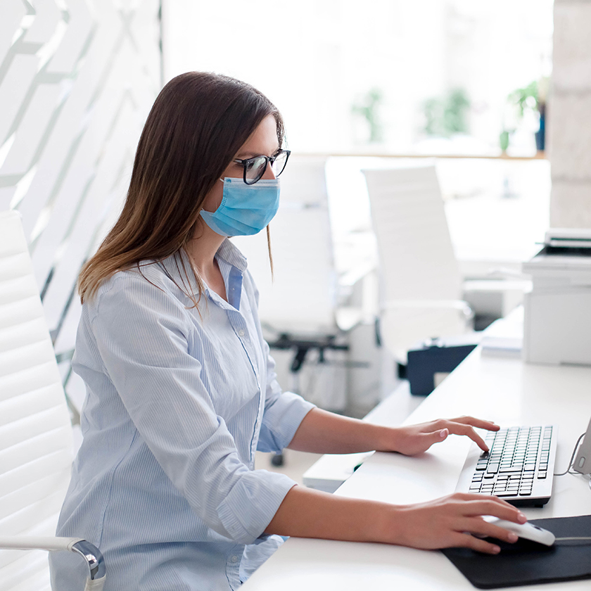 doctor at computer